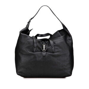 Gucci Jackie Boston Shoulder Bag Black Leather